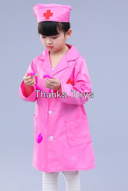 ชุดเสื้อกาวน์พยาบาล สีชมพู