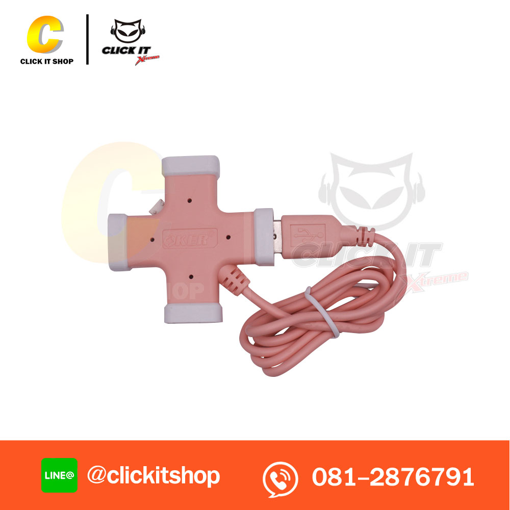 USB HUB 2.0 4 PORT OKER H365 คละสี