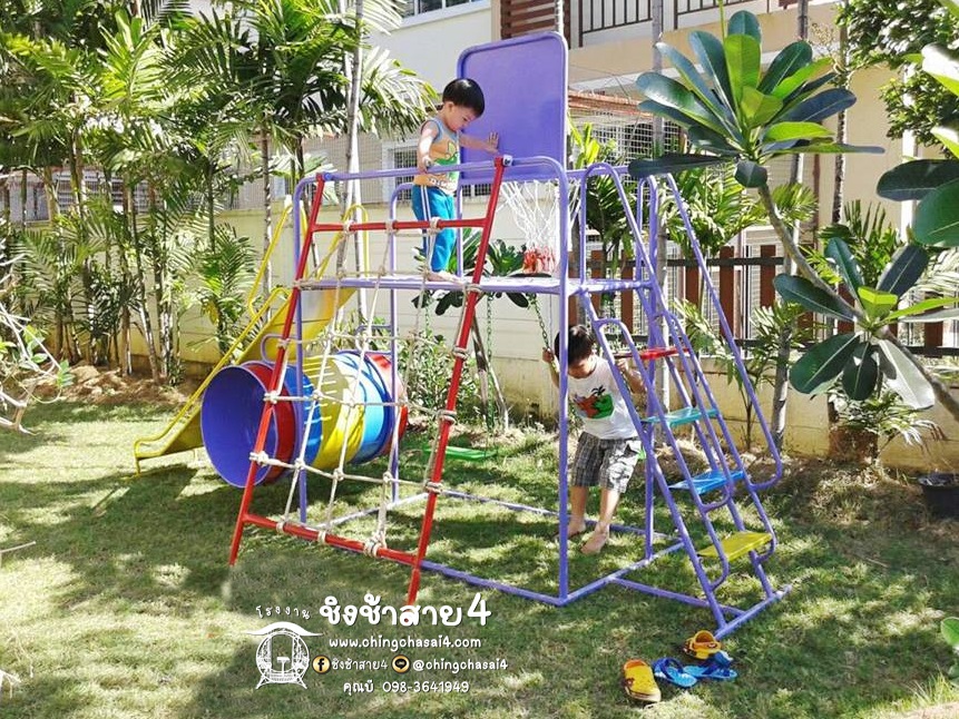 ชุดรวมเชือกถักใหญ่ (ที่นั่งโซ่2อัน+แป้นบาส)