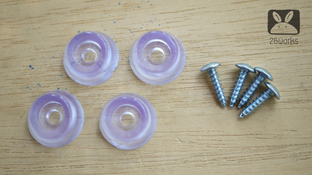 ยางรองแบบใส 27mm พร้อมสกรู ชุดละ 4 ชิ้น
