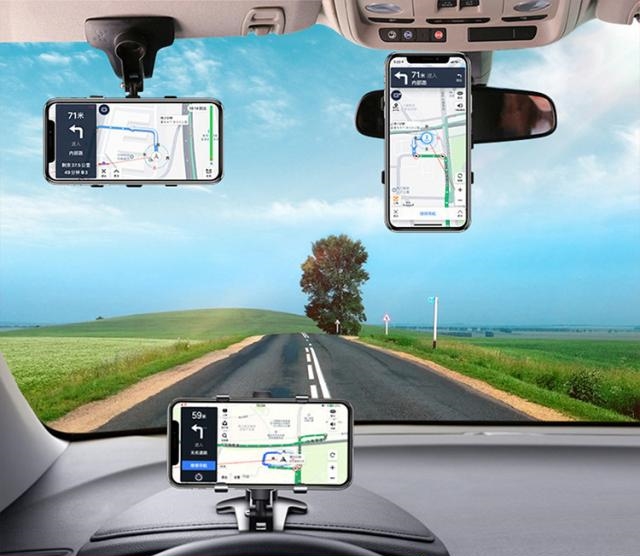 ที่จับโทรศัพท์คอนโซลรถยนต์หมุนได้รอบทิศทาง High end car holder
