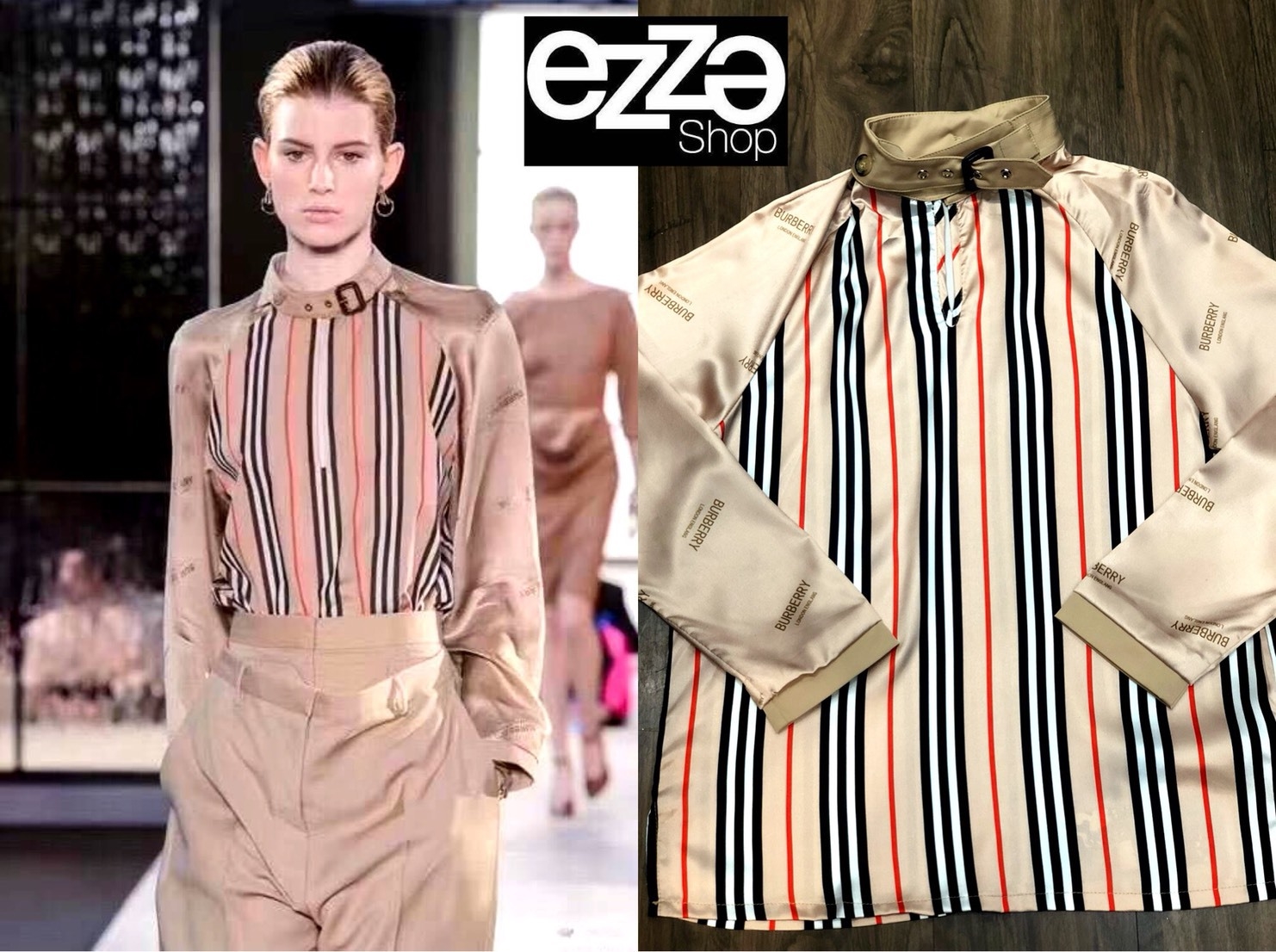 เสื้อเกาหลี พร้อมส่ง เสื้อเชิ๊ต ผ้าซาติน เนื้อมันเงา