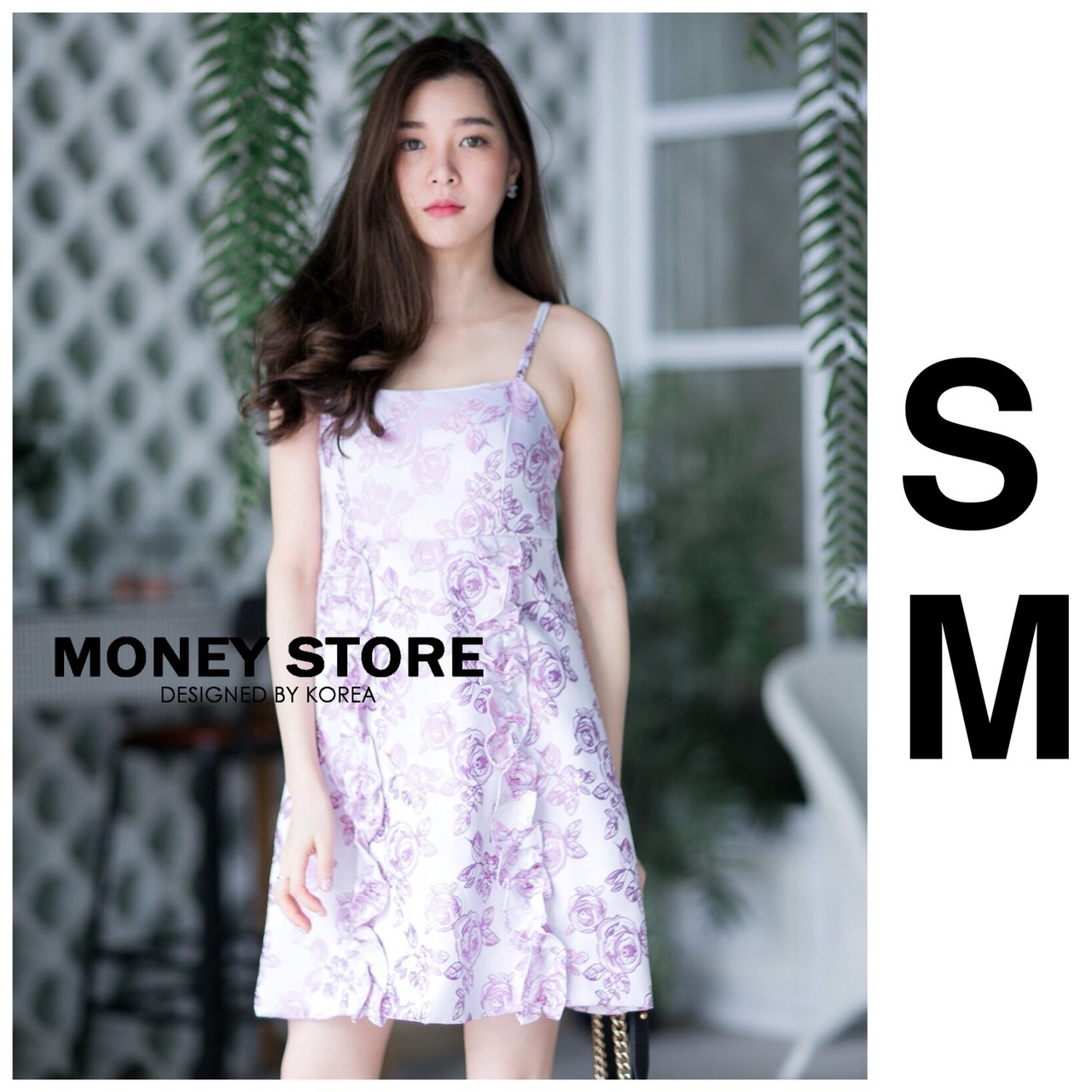 ชุดเดรสเกาหลี พร้อมส่ง mini dress สายเดี่ยว ทรงเข้ารูป