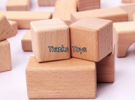 บล็อกไม้ 100 ชิ้น สีธรรมชาติ