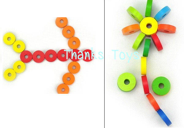 บล็อกไม้เรนโบว์นับเลข