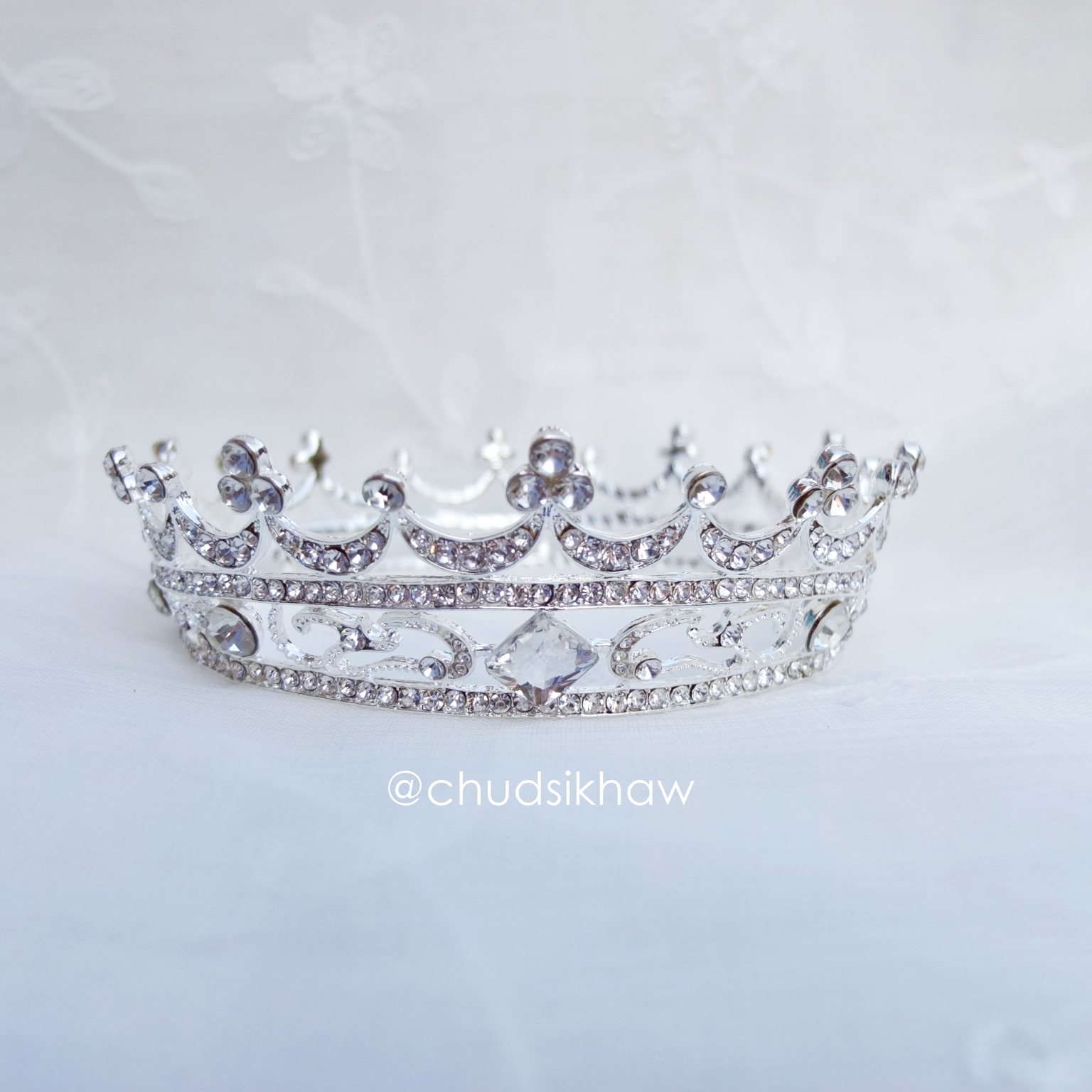 มงกุฎเล็ก มงกุฎเด็ก แบบเต็มวง ประดับเพชรรอบวง Crown