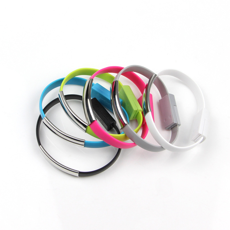 สายชาร์จไอโฟน แอนดรอยด์ แบบดีไซน์สายรัดข้อมือ