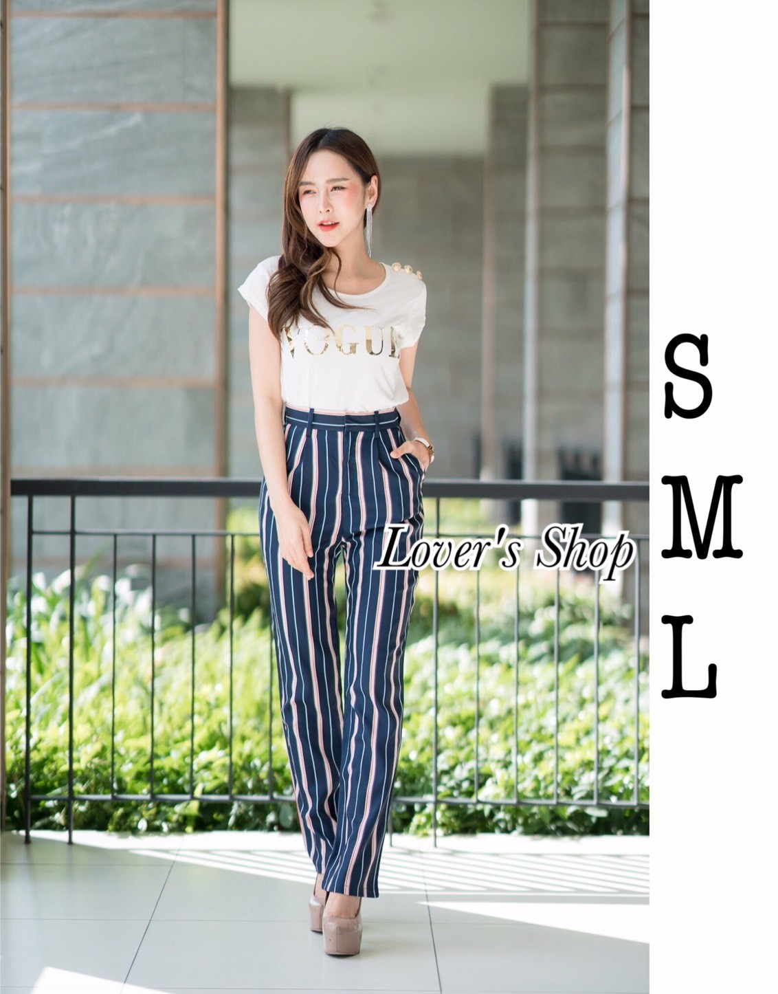 เสื้อผ้าเกาหลี พร้อมส่ง เซ็ท 2 ชิ้น เสื้อยืด+กางเกง