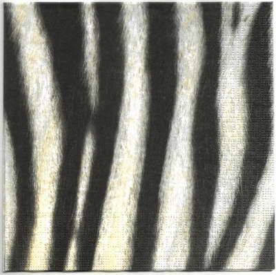 แนวภาพลายแต่ง ซาฟารี Skin ขนม้าลาย Zebra เป็นภาพเต็มแผ่น กระดาษแนพกิ้นสำหรับทำงาน เดคูพาจ Decoupage Paper Napkins ขนาด 33X33cm