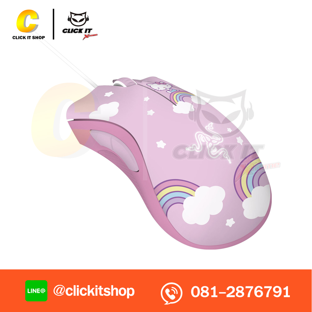 MOUSE RAZER DEATHADDER ESSENTIAL + GOLIATHUS MOUSE MAT - BUNDLE HELLO KITTY AND FRIEND EDITION