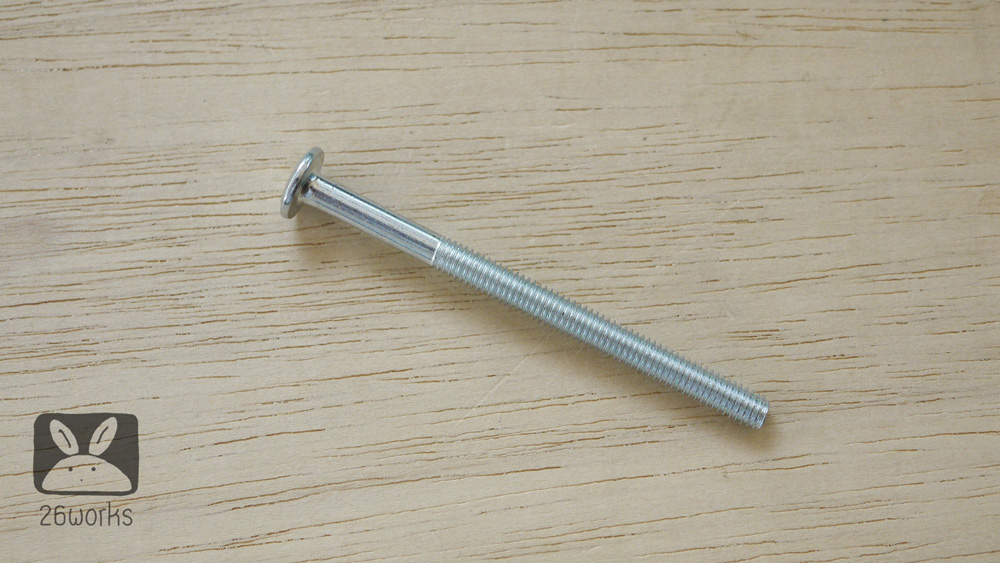สกรูหัวแบน ชุบขาว M6x80 mm