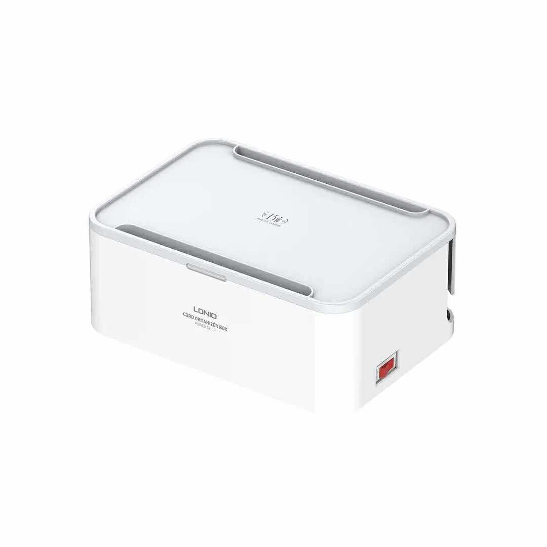 LDNIO SN5310W ปลั๊กไฟ กล่องปลั๊กพ่วง รางปลั๊กพร้อมตัวจัดระเบียบ Wireless Power Strip Box 2500W ชาร์จไร้สาย