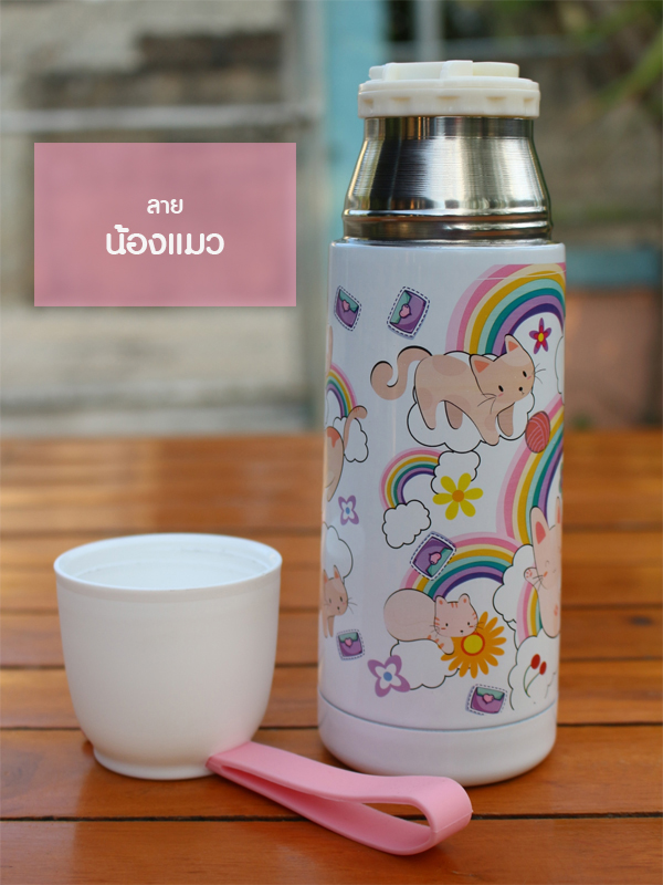 ขวดน้ำสูญญากาศ ยูนิคอร์น น้องแมว กระบอกน้ำสูญญากาศ ขวดเก็บอุณหภูมิร้อนเย็น