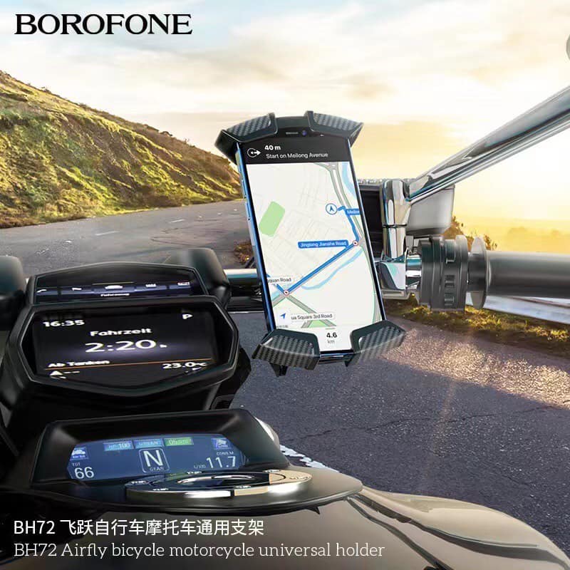BOROFONE BH72 Bike holder BH72 Airfly ขาตั้งมือถือติดแฮนด์จักรยาน ติดแฮนด์มอเตอร์ไซด์