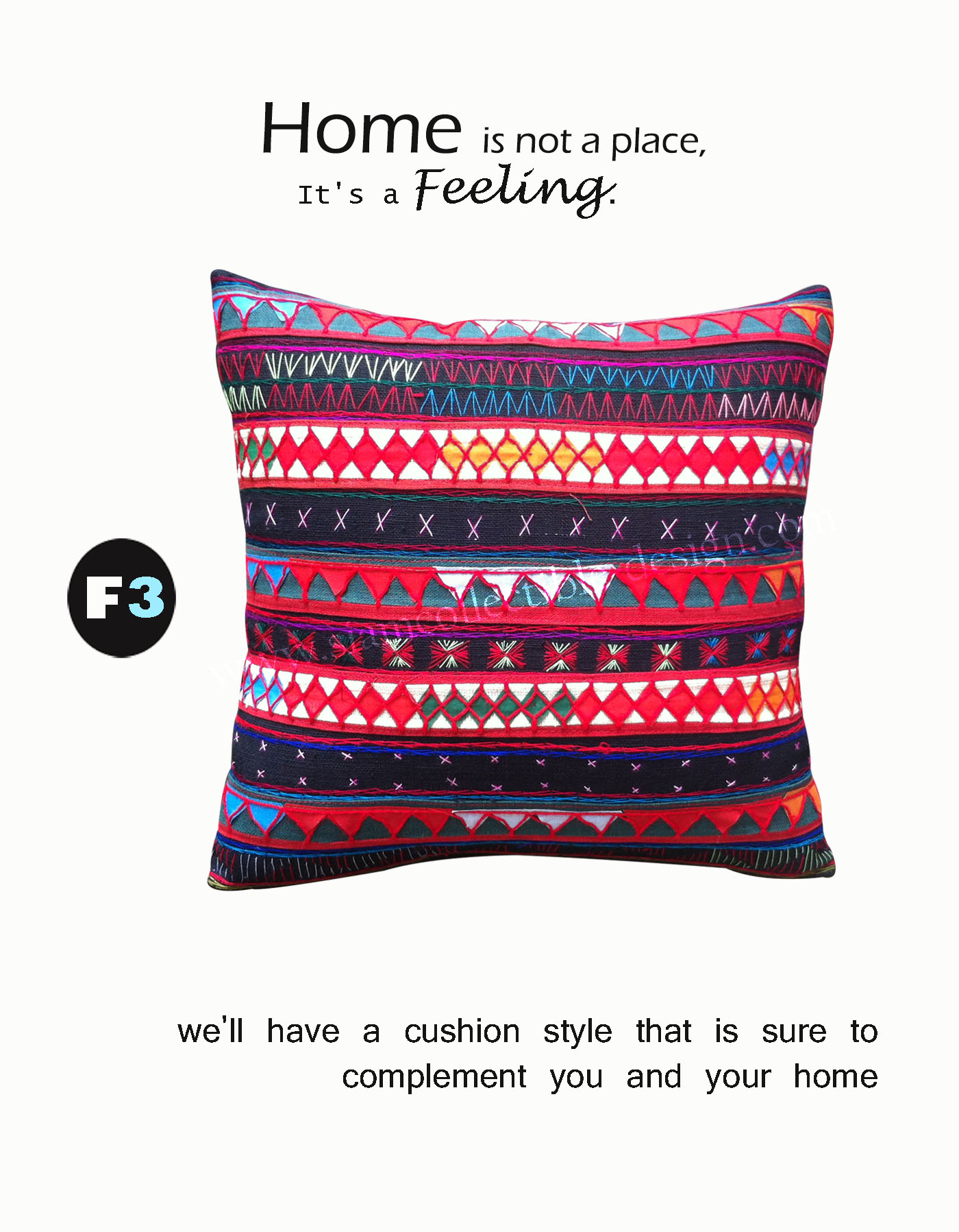 ปลอกหมอนผ้าอาข่า ปักมือ F3 /Natural handmade embroidery Akha Decorative Pillow Cushion Covers Authentic F3