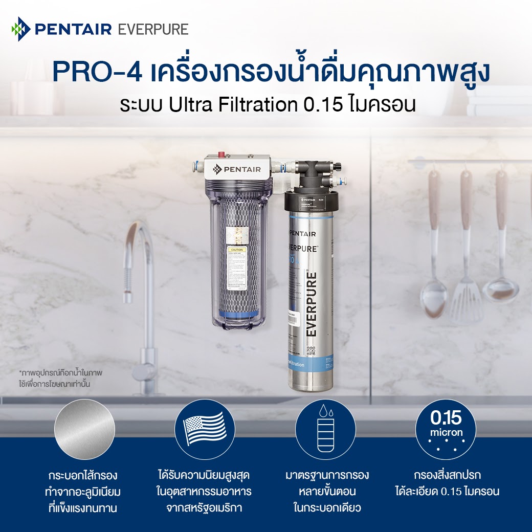 เครื่องกรองน้ำดื่มราคาพิเศษ EVERPURE รุ่น H-104