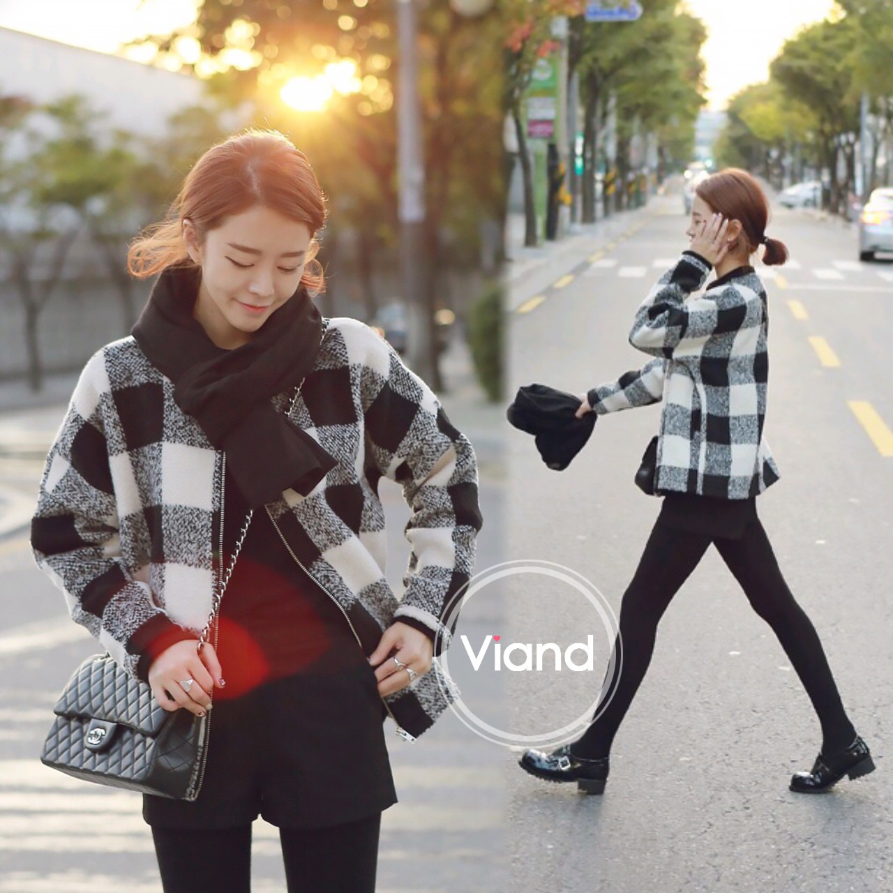 เสื้อแฟชั่นเกาหลี พร้อมส่ง เสื้อโค้ชตัวสั้นขนฟูนิ่ม