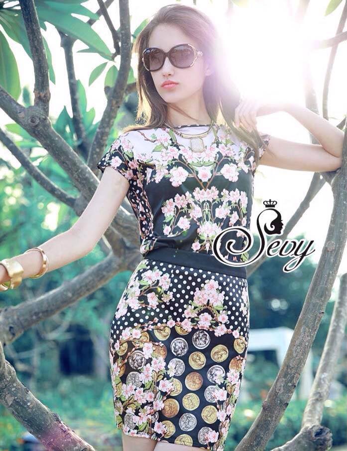 พร้อมส่ง Set เสื้อ มาพร้อมกับกระโปรง