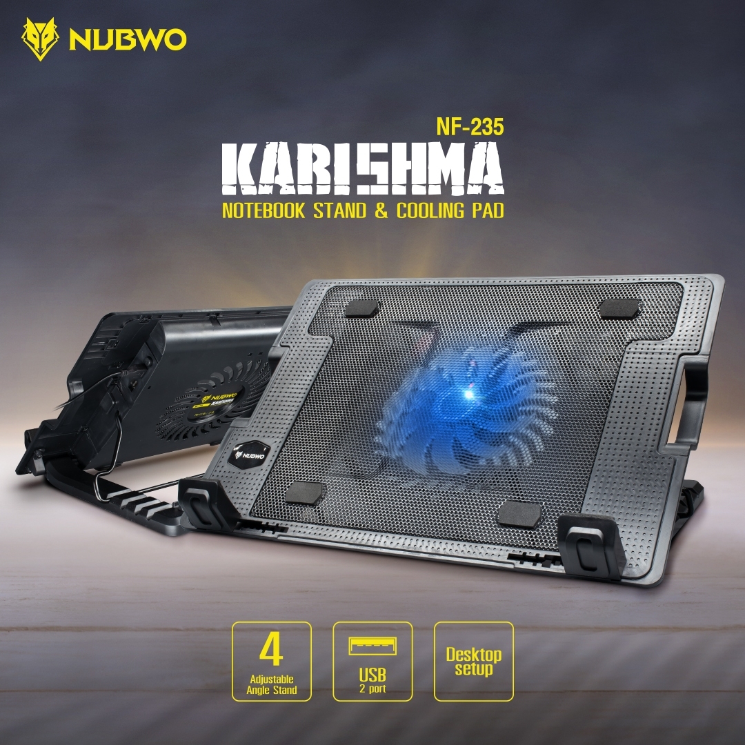 COOLER PAD NUBWO NF235 (2FAN) - BLACK