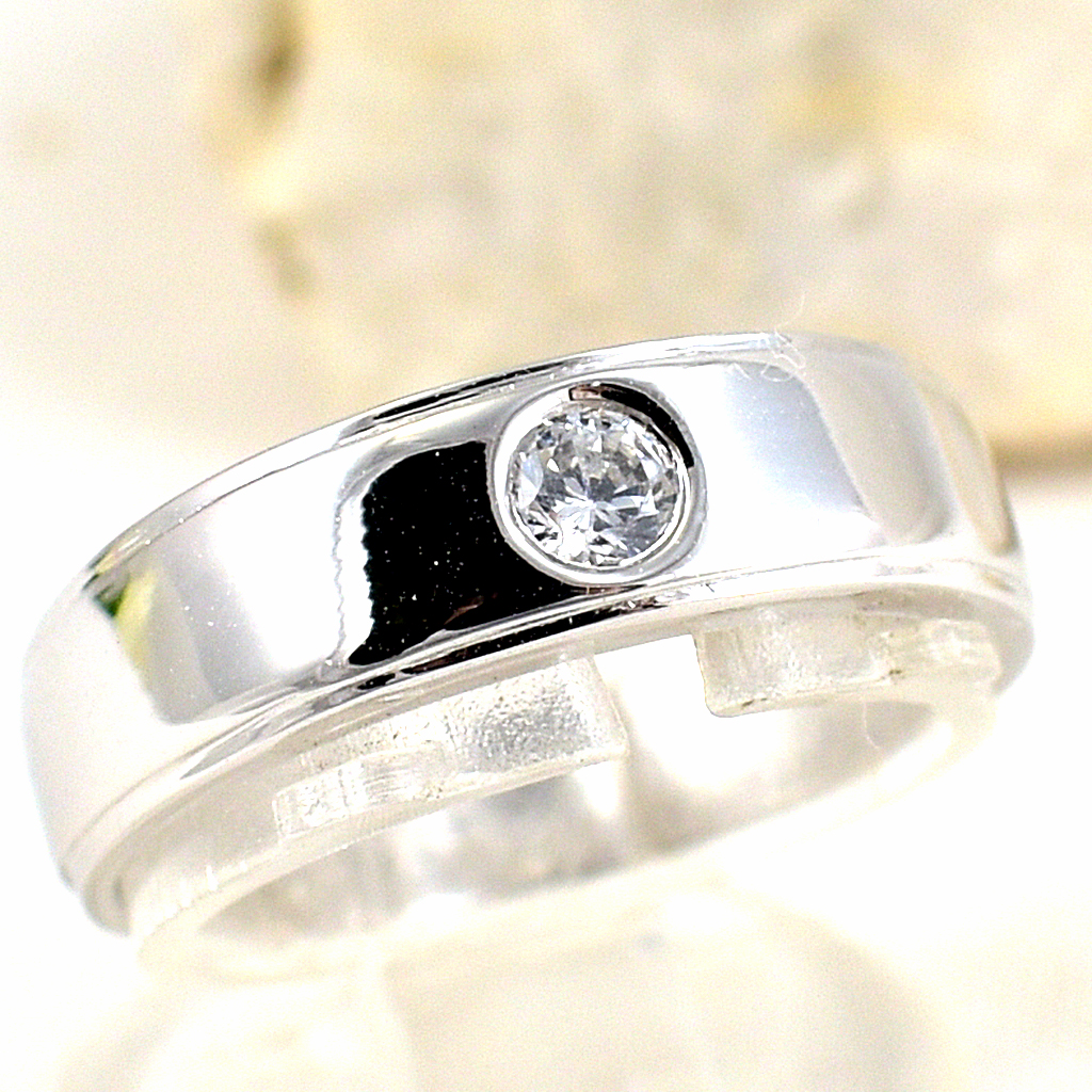 SKJewelryFactory แหวนปลอกมีด แหวนเพชร 10 ตัง สไตล์แหวนปลอกมีด ER01407-WCZ