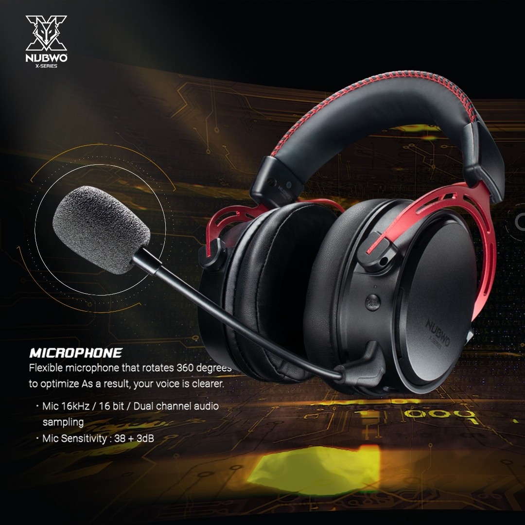 HEADSET WIRELESS GAMING NUBWO-X X80 PRO