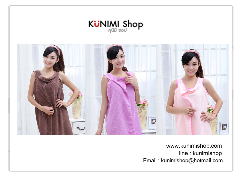 ผ้าขนหนู,ผ้าเช็ดตัว,ผืนใหญ่,ราคาถูก,ไม่โป๊,ไม่หลุด,มีที่สอด,สีชมพู,สีขาว,สีฟ้า,สีม่วง,สีน้ำตาล,ผู้หญิง,ผู้ชาย,มีที่สอดแขน,เกาะอก
