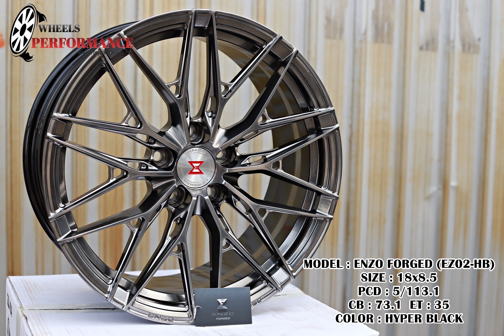 ล้อ Enzo Forged EZ02 ขอบ18x8.5 5x112-114.3 ET35 Hyper Black *ราคาต่อวง* ล้อ Forged แท้ๆ
