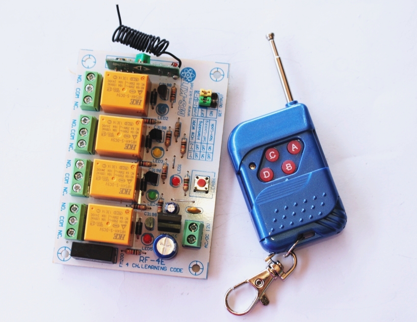 RF -4E รีโมท คอนโทรล 4 ช่อง ใช้ไฟ AC-DC