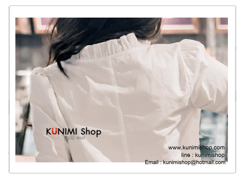  เสื้อเชิ้ต คอเต๋าระบาย แขนยาว กระดุมผ่าหน้า ใส่ได้หลายโอกาสคะ Size : M ( รอบอกไม่เกิน 35 นิ้วคะ) เนื้อผ้า : ผ้าฝ้ายคุณภาพสูง มี 4 สี : สีขาว , สีดำ , สีฟ้า , สีชมพู