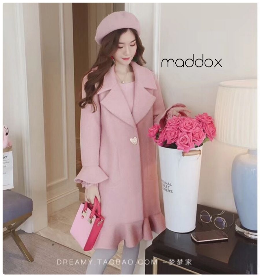 เสื้อเกาหลี พร้อมส่ง เสื้อโค้ทผ้าสำลีน่ารัก