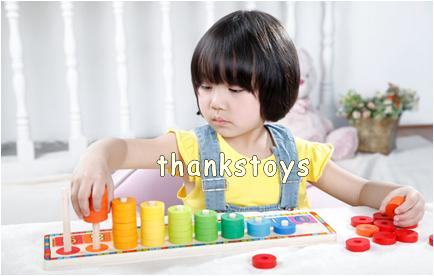 บล็อกไม้เรนโบว์นับเลข