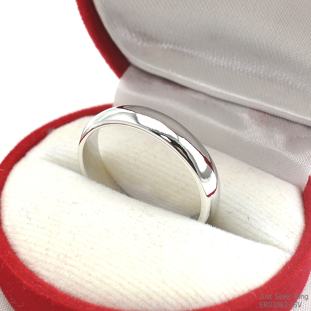 SKJewelryFactory แหวนเงินแท้ แหวนเกลี้ยง แหวนปลอกมีด หน้ากว้าง 5 มิล ตัวเรือนหนาเเข็งแรง ER01062-JSV