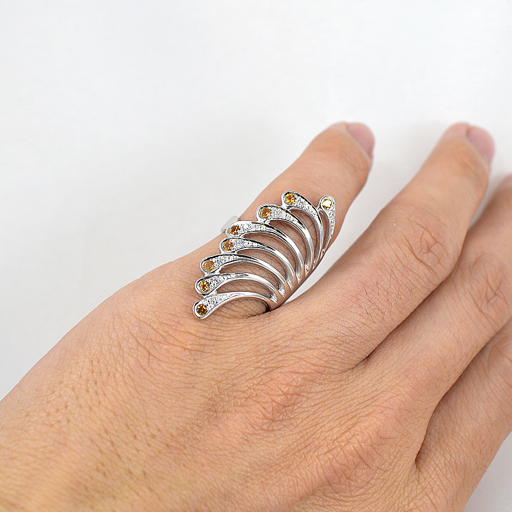 SKJewelryfactory แหวนปีกนก ดีไซน์ไม่เหมือนใคร แรงบันดาลใจการออกแบบมาจากนก ER01920-CIT