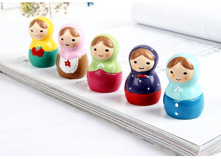 Pre-Order ตุ๊กตารัสเซีย ชุด 5 ตัว งานตกแต่ง Poly Resin Zakka