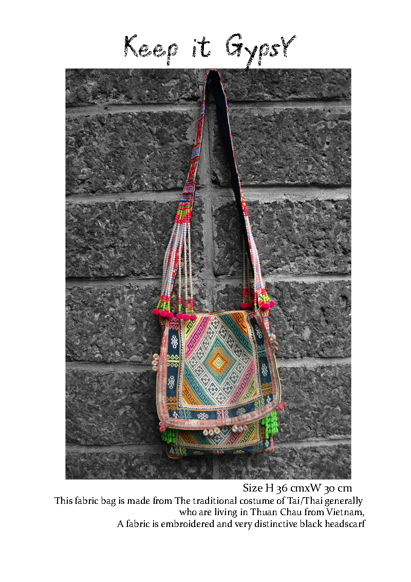 กระเป๋าผ้าชาวเขา HB 341 / Vintage Gypsy shoulder bag HB 341