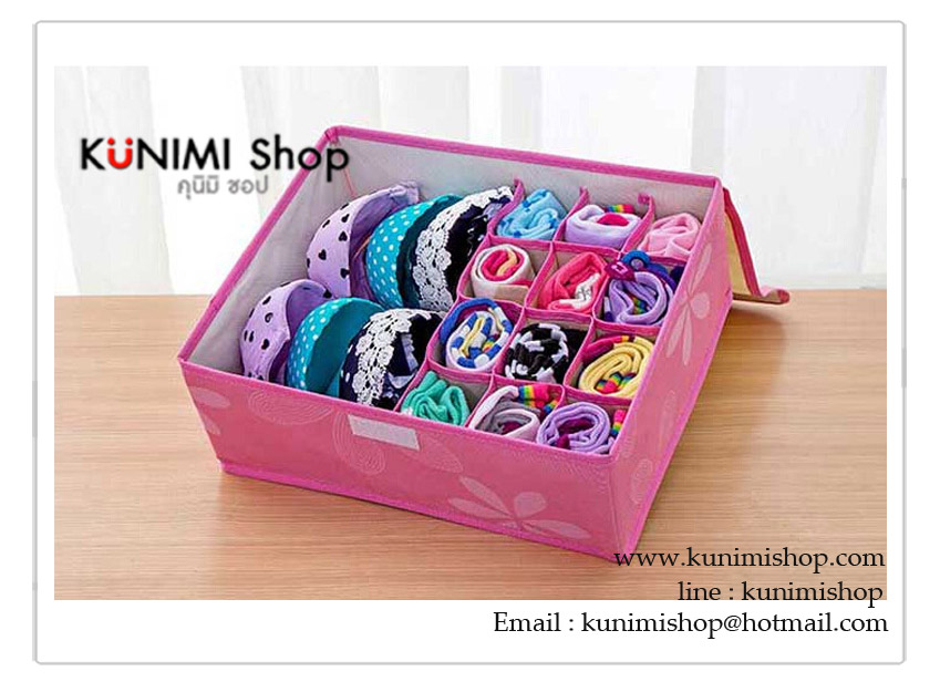 กล่องผ้า สำหรับ เก็บของใช้ส่วนตัวให้เป็นระเบียบเรียบร้อย มีช่องแยกใส่ให้เรียบยร้อยเช่น ถุงเท้า , กางเกงใน,ชุดชั้นใน, ผ้าเช็ดหน้า, ถุงมือ, หน้ากากอนามัย มีฝาปิด ทำให้สะดวกในการหยิบใช้งาน เคลื่อนย้ายสะดวก และเมื่อไม่ใช้ ก็สามารถพับเก็บได้ ช่วยประหยัดเนื้อที่ในการจัดเก็บครับ