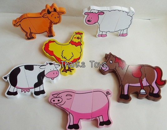 จิ๊กซอว์ฟาร์มสัตว์แม่เหล็ก