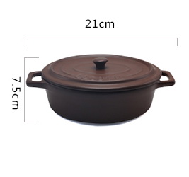 Pre-Order ชามเซรามิคพร้อมฝาครอบ Cocotte มี 3 ขนาด 3 สี