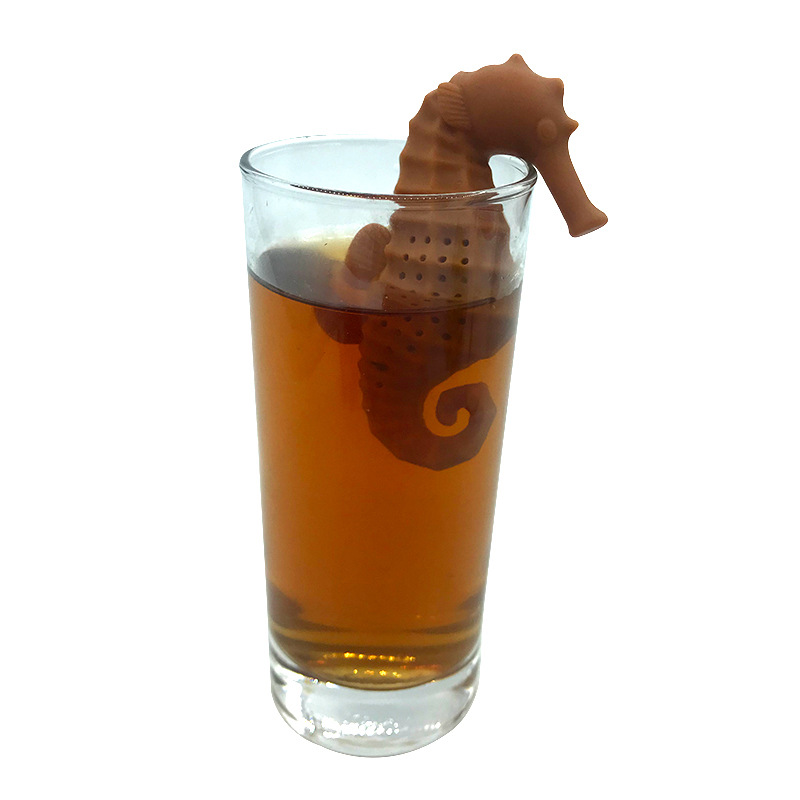 ที่กรองชา ซิลิโคน tea infuser ลายม้าน้ำ มี 5 สี