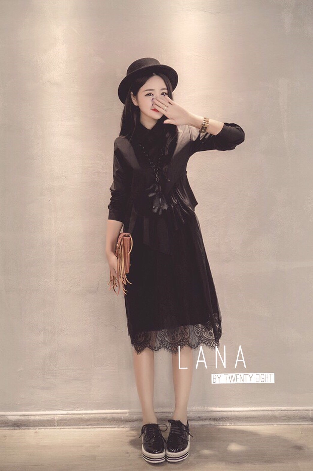 ชุดเดรสเชิ้ต แขนยาว คอปก พร้อมส่ง