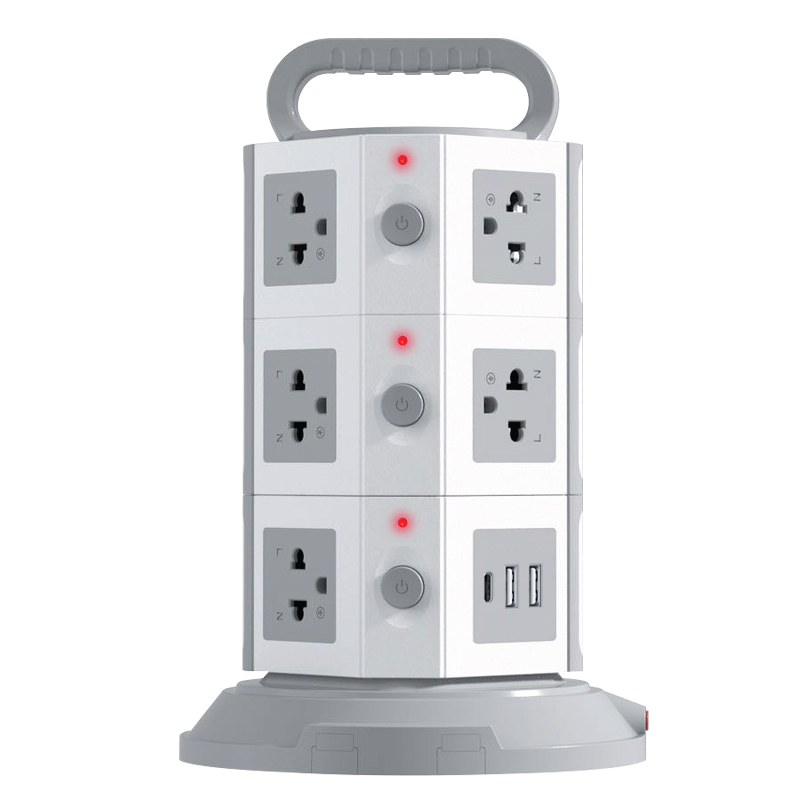 BLL B83 ปลั๊กไฟทาวเวอร์ 3 ชั้น 11 ช่อง 3 สวิตซ์ 2USB/1 Type C สาย 3 เมตร ของแท้ ประกัน 3 ปี