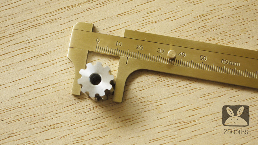 เวอร์เนียทองเหลือง 80 mm สเกลเดียว