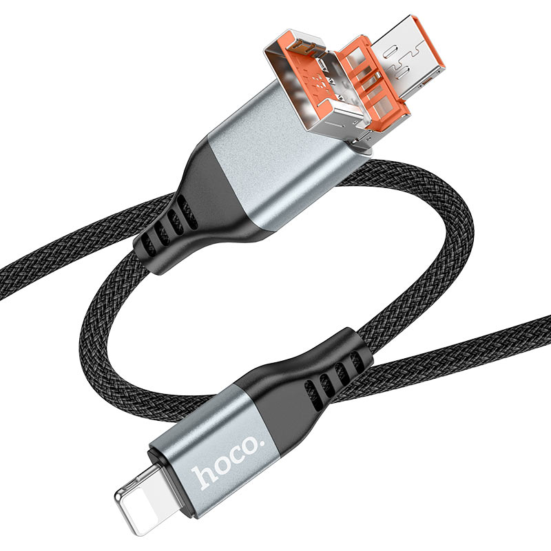 สายชาร์จเร็ว 2in1 Cable USB / Type-C to Light ning “U128 Viking” PD 27W fast charge