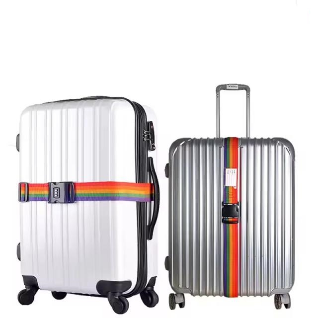 สายรัดกระเป๋าเดินทาง พร้อมรหัสล็อก Rainbow Travel Luggage Belt Suitcase Strap with Code Lock 1 เส้น
