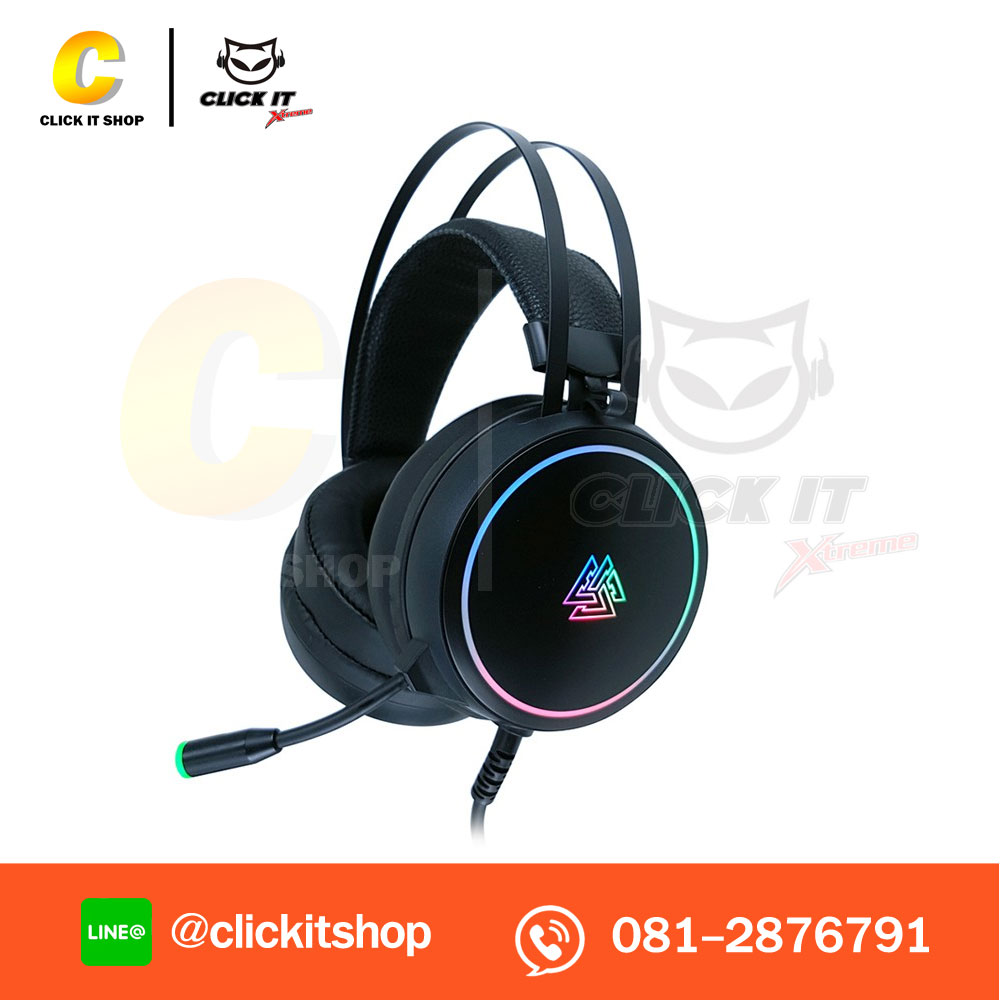 HEADSET+MIC (7.1) EGA TYPE H8 RGB - BLACK