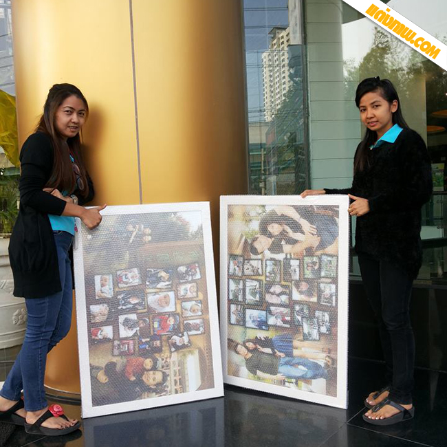 ภาพรีวิวจากลูกค้า ภาพโฟโต้มิ๊กซ์ 24x36 นิ้ว กรอบกระจก