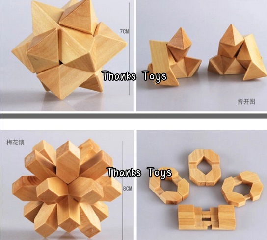 ชุดกลไม้ปริศนา 6 ชิ้น (Intelligence Toy)