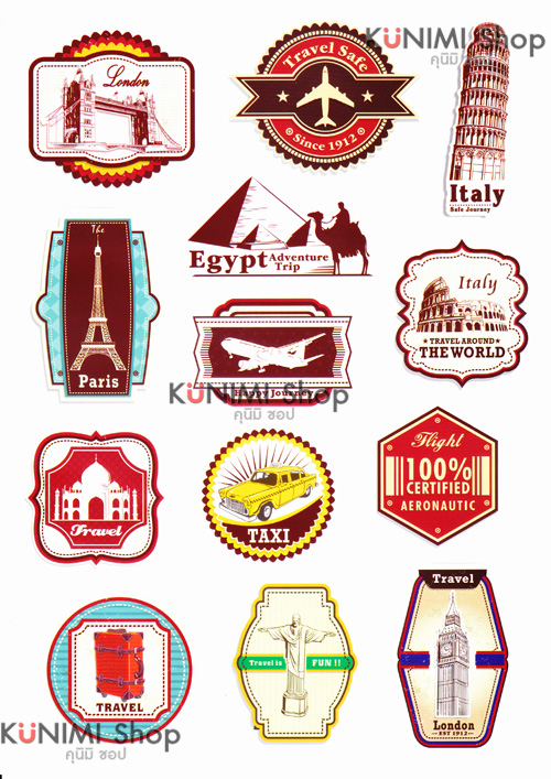 STG037 สติกเกอร์ Sticker ลายการ์ตูน กราฟฟิก วินเทจ สวย เท่ห์ ติดกระเป๋า ติดรถจักรยาน รถมอเตอร์ไซต์ รถยนต์ ติดตามที่ต่างๆ สติกเกอร์ PVC กันน้ำ ทนแดด