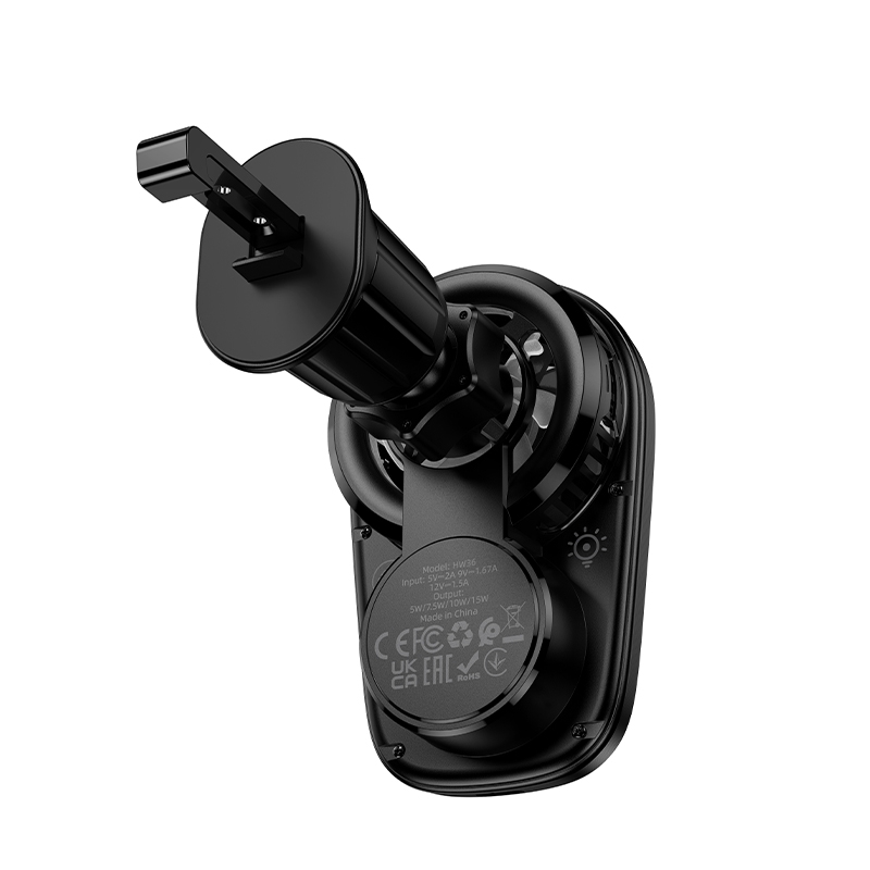 HOCO HW36 Air Outlet Magnetic Wireless Fast Charging Car Holder ขาตั้งมือถือติดช่องแอร์ชาร์จไร้สายได้
