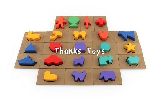 บล็อกไม้จิ๊กซอว์เงา